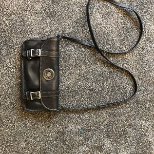 Harley Davidson leather shoulder strap purse